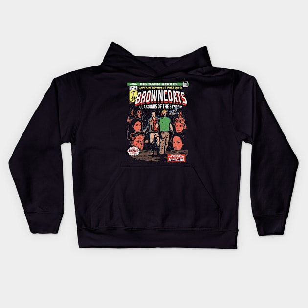 Browncoats Comic Cover Kids Hoodie by APSketches